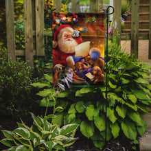 Load image into Gallery viewer, Santa Claus checking his Christmas list Garden Flag - Outdoor Decorative Yard Flag APH9488GF