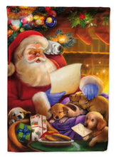 Load image into Gallery viewer, Santa Claus checking his Christmas list Garden Flag - Outdoor Decorative Yard Flag APH9488GF