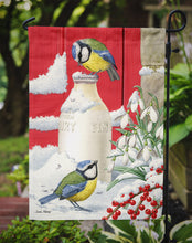 Load image into Gallery viewer, Eurasian Blue Tits Birds &amp; Milk Bottles Garden Flag – Decorative Outdoor Yard Flag ASA2003GF
