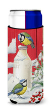 Load image into Gallery viewer, Eurasian Blue Tits Birds &amp; Milk Bottles Slim Can Hugger – Fun &amp; Functional Drink Coolers ASA2003MUK
