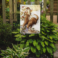 Load image into Gallery viewer, Otters &amp; Gladon Irises Garden Flag – Decorative Outdoor Yard Flag ASA2005GF