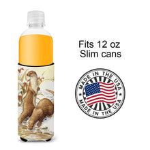 Load image into Gallery viewer, Otters &amp; Gladon Irises Slim Can Hugger – Fun &amp; Functional Drink Coolers ASA2005MUK