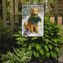 Load image into Gallery viewer, Yellow Labrador &amp; Holly Garden Flag – Decorative Outdoor Yard Flag ASA2013GF