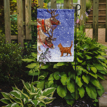 Load image into Gallery viewer, Reindeers &amp; Cat Garden Flag – Decorative Outdoor Yard Flag ASA2015GF