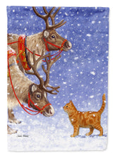 Load image into Gallery viewer, Reindeers &amp; Cat Garden Flag – Decorative Outdoor Yard Flag ASA2015GF
