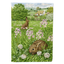 Load image into Gallery viewer, Leveret and Momma Rabbit Flag Canvas House Size ASA2026CHF