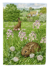Load image into Gallery viewer, Leveret and Momma Rabbit Garden Flag – Decorative Outdoor Yard Flag ASA2026GF