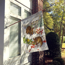 Load image into Gallery viewer, Wood Mice and Berries Flag Canvas House Size ASA2028CHF