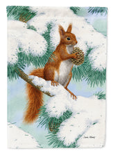 Load image into Gallery viewer, Red Squirrel with Pine Cone Flag Canvas House Size ASA2033CHF