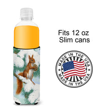 Load image into Gallery viewer, Red Squirrel with Pine Cone Slim Can Hugger – Fun &amp; Functional Drink Coolers ASA2033MUK