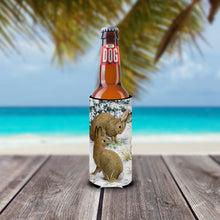 Load image into Gallery viewer, Rabbit searching for Grass in the Snow Slim Can Hugger – Fun &amp; Functional Drink Coolers ASA2036MUK