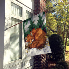 Load image into Gallery viewer, Fox Nap Time Flag Canvas House Size ASA2044CHF