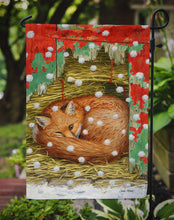 Load image into Gallery viewer, Fox Sleeping in the Snow Garden Flag – Decorative Outdoor Yard Flag ASA2045GF