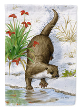Load image into Gallery viewer, Otter by the Water Garden Flag – Decorative Outdoor Yard Flag ASA2048GF