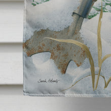 Load image into Gallery viewer, Eurasian Blue Tits Birds in Flower Pot Flag Canvas House Size ASA2053CHF