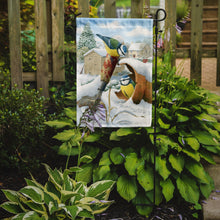 Load image into Gallery viewer, Eurasian Blue Tits Birds in Flower Pot Garden Flag – Decorative Outdoor Yard Flag ASA2053GF