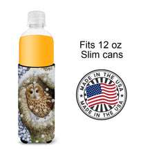 Load image into Gallery viewer, Tawny Owl in the Tree Slim Can Hugger – Fun &amp; Functional Drink Coolers ASA2060MUK