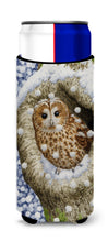 Load image into Gallery viewer, Tawny Owl in the Tree Slim Can Hugger – Fun &amp; Functional Drink Coolers ASA2060MUK