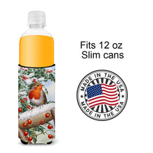 Load image into Gallery viewer, European Garden Robin Slim Can Hugger – Fun &amp; Functional Drink Coolers ASA2077MUK