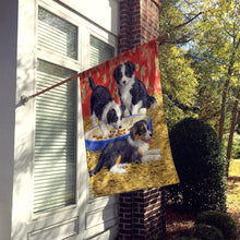 Load image into Gallery viewer, Border Collie Pups Flag Canvas House Size ASA2079CHF