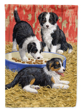 Load image into Gallery viewer, Border Collie Pups Flag Canvas House Size ASA2079CHF