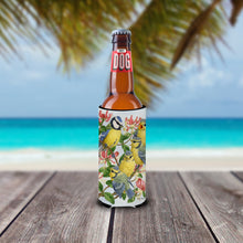 Load image into Gallery viewer, Eurasian Blue Tits at feeding time Slim Can Hugger – Fun &amp; Functional Drink Coolers ASA2081MUK