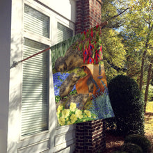 Load image into Gallery viewer, Hedgehogs in the Flower Pot Flag Canvas House Size ASA2087CHF