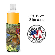 Load image into Gallery viewer, Hedgehogs in the Flower Pot Slim Can Hugger – Fun &amp; Functional Drink Coolers ASA2087MUK