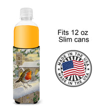 Load image into Gallery viewer, European Robin Waiting Slim Can Hugger – Fun &amp; Functional Drink Coolers ASA2090MUK
