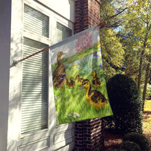 Load image into Gallery viewer, Female Mallard Duck &amp; Ducklings Flag Canvas House Size ASA2105CHF