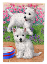 Load image into Gallery viewer, Westie Pups Garden Flag – Decorative Outdoor Yard Flag ASA2117GF