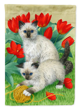Load image into Gallery viewer, Birman Kittens Flag Canvas House Size ASA2125CHF