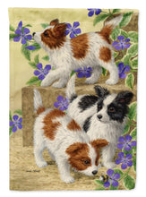 Load image into Gallery viewer, Papillon Pups Garden Flag – Decorative Outdoor Yard Flag ASA2129GF