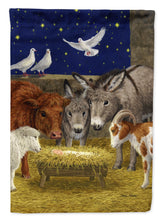 Load image into Gallery viewer, Nativity Scene with just animals Flag Canvas House Size ASA2143CHF