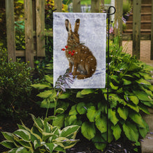 Load image into Gallery viewer, Rabbit Hare &amp; Rosehips Garden Flag – Decorative Outdoor Yard Flag ASA2147GF