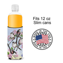 Load image into Gallery viewer, Party of 5 Long Tailed Tits Slim Can Hugger – Fun &amp; Functional Drink Coolers ASA2163MUK