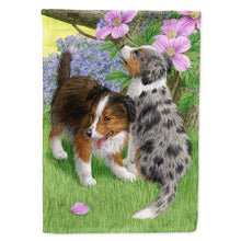 Load image into Gallery viewer, Sheltie Puppies Flag Canvas House Size ASA2166CHF