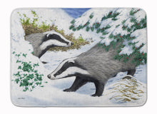 Load image into Gallery viewer, Badgers in the snow Machine Washable Memory Foam Mat ASA2182RUG