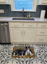 Load image into Gallery viewer, Border Collie Puppies Machine Washable Memory Foam Mat ASA2196RUG