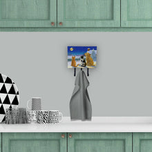 Load image into Gallery viewer, Golden Retriever and kittens Watching Santa Leash or Key Holder ASA2208TH68