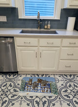 Load image into Gallery viewer, Donkeys and Robin at the Fence Machine Washable Memory Foam Mat ASA2210RUG
