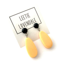 Load image into Gallery viewer, Peach Matte Alex Drop Earrings *