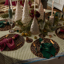 Load image into Gallery viewer, Single gem napkin rings, topaz, set of two