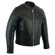 Load image into Gallery viewer, Men's Black Sporty Cruiser Jacket with Removable hood