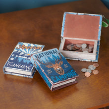 Load image into Gallery viewer, Adventure Awaits Canoeing Book Box | Outdoor-Themed Book Shaped Storage Stash Trinket Box