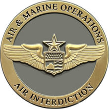 Load image into Gallery viewer, GL2-011 CBP Air and Marine Operations AMO Air Interdiction Agent AIA Homeland Wings Challenge Coin