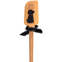 Load image into Gallery viewer, All Food to the Lab For Testing Dog Lover Spatula | Wooden Handle Double-Sided Silicone Spatula