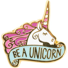 Load image into Gallery viewer, Always Be Yourself Unless You Can Be A Unicorn Enamel Pin on Gift Card