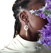 Load image into Gallery viewer, Amazonite Calm Earrings with feather