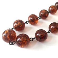 Load image into Gallery viewer, Tortoise Brown Beaded Amelia Necklace